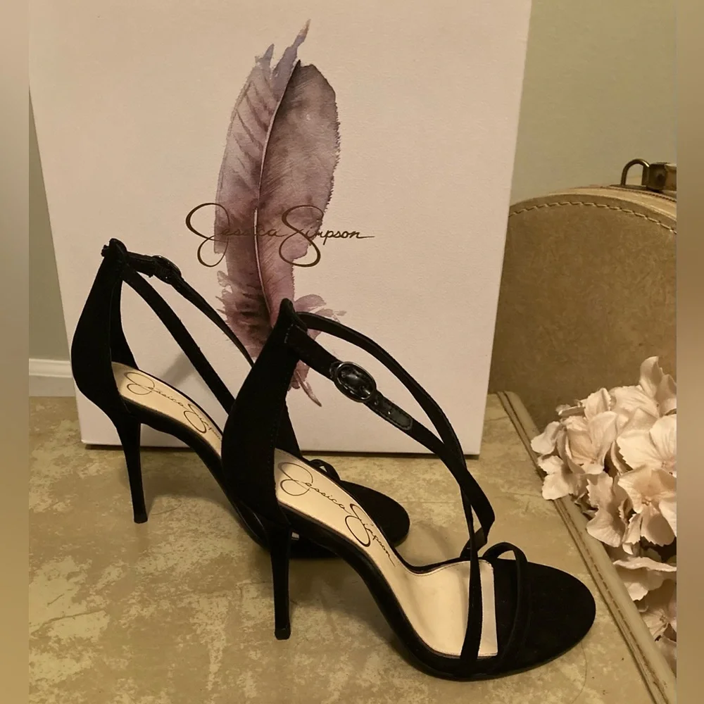 Jessica Simpson Aisha Strappy Microsuede Sandal Heels